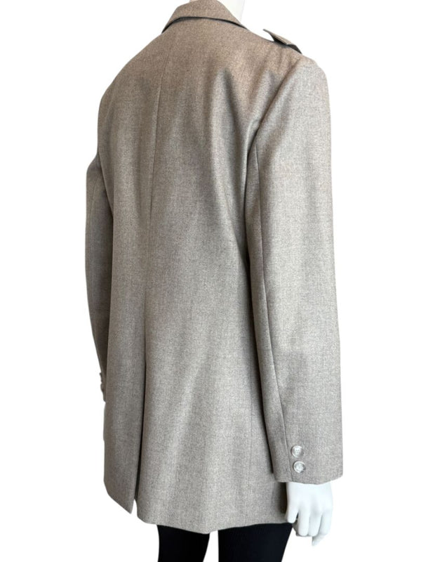 Stella McCartney Grey Wool Structured Blazer – Size IT 40