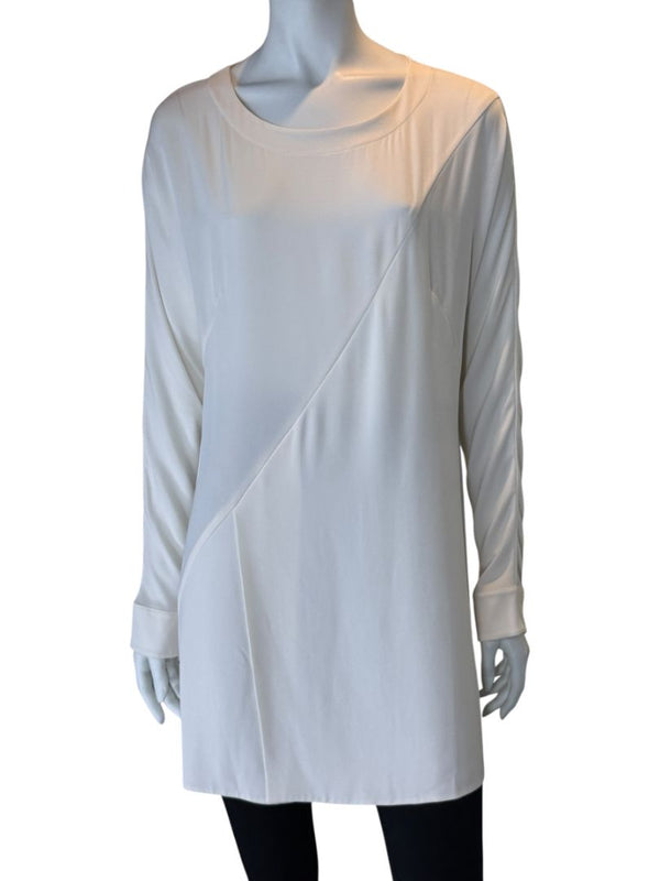 Akris Ivory Mulberry Silk Tunic Top – Size 8