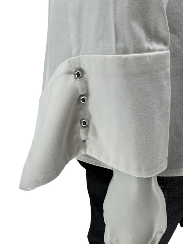 Pamella Roland White Button-Front Shirt – Large