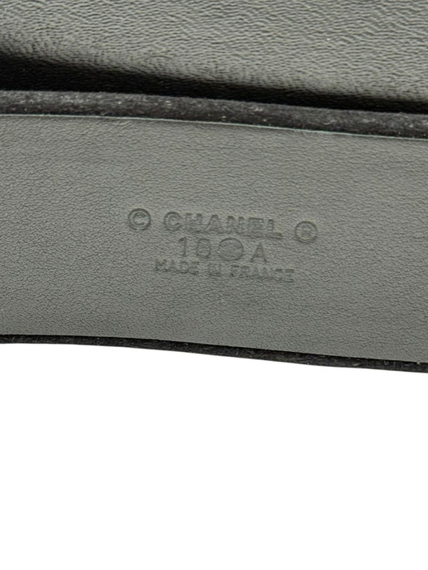 Chanel Ruthenium Chain-Fringe CC Belt – Black Suede – Very Good Condition