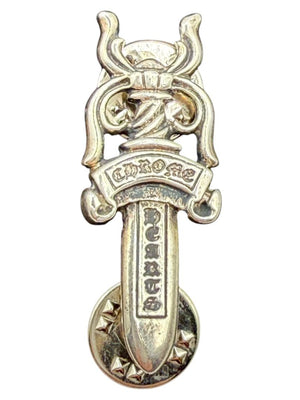 Chrome Hearts Dagger Pin – Sterling Silver – 1.6” x 0.6”