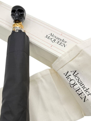 Alexander McQueen Black Skull Handle Umbrella – Brand New in Box