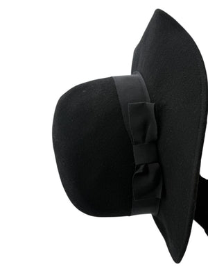 Ann Taylor Black Wool Fedora Hat