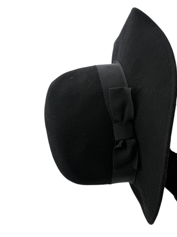 Ann Taylor Black Wool Fedora Hat