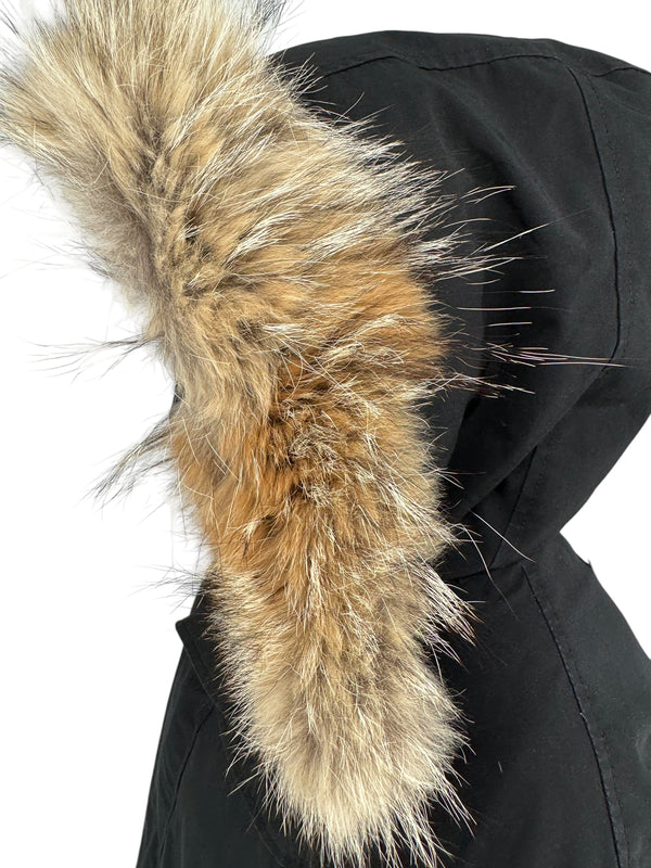 CANADA GOOSE Langford Parka w/ Coyote Fur Hood Color Black Sz XXL