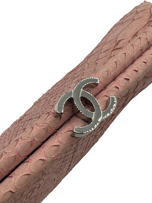 Chanel Python Timeless Clutch Pink