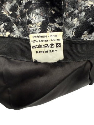 Chanel Black Tweed Hat - Medium