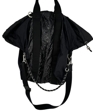 Chanel Black Slouchy Nylon Tote bag with Chain *Brand New*
