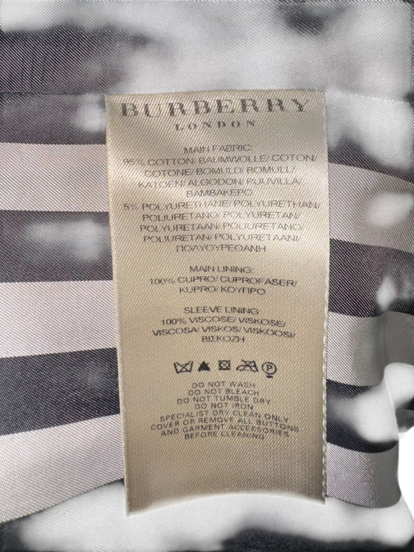 Burberry London Black Wool & Cashmere Belted Trench Coat - Size 14 US