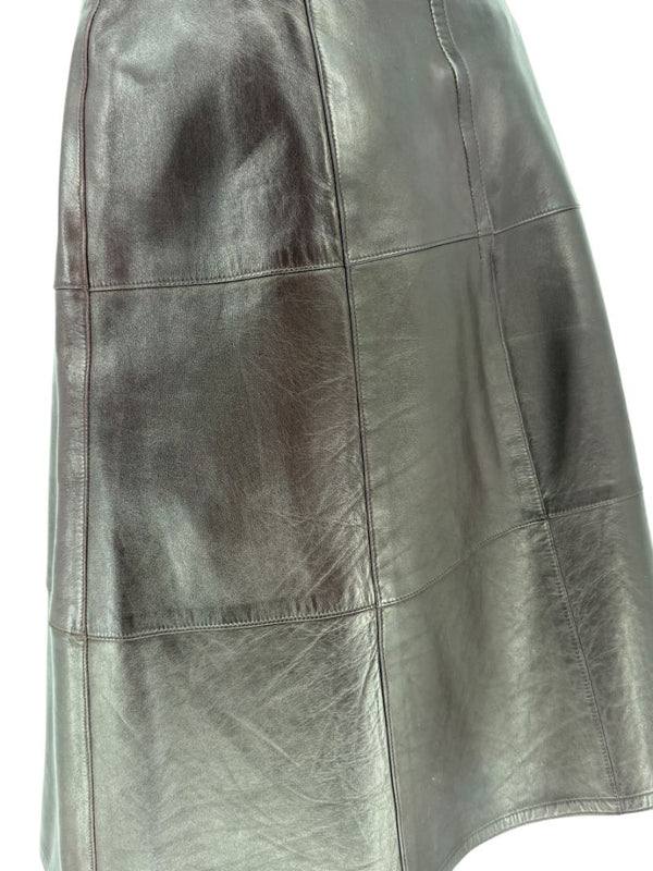 Chanel Chocolate Brown Lambskin Skirt – Size 42