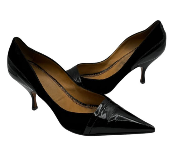 Yves Saint Laurent Suede & Patent Leather Pumps – Size 41