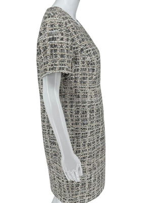 Pamella Roland Metallic Tweed Sheath Dress