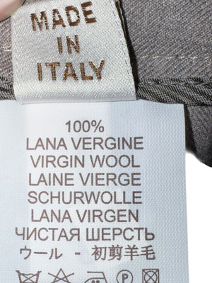 Brunello Cucinelli Grey Virgin Wool Trousers - Size IT44