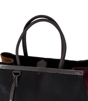 Fendi 2Jours Large Pony Hair Tote – Tricolor Calf Hair & Leather