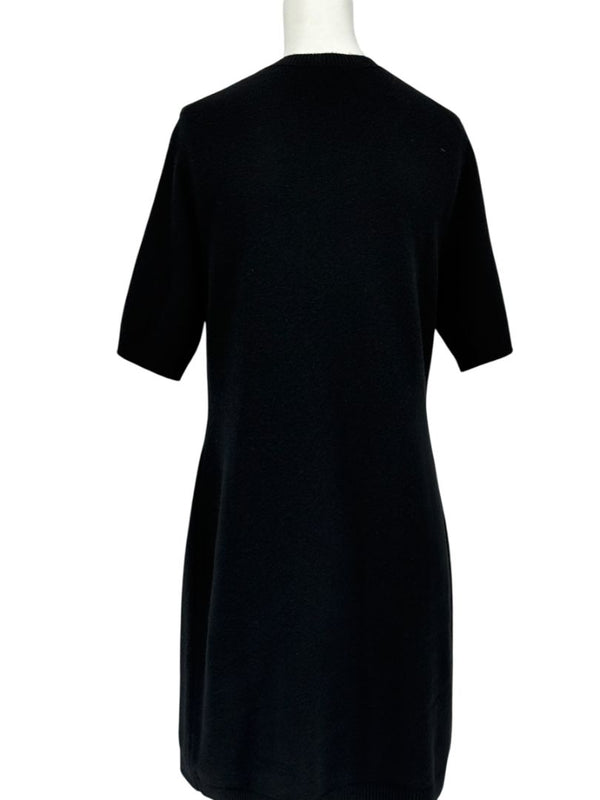 Louis Vuitton Black Cashmere Sweater Dress with Hardware Detail – Size L
