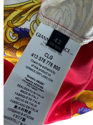 Versace Red & White Medusa Baroque Graphic T-Shirt – Size IT 42