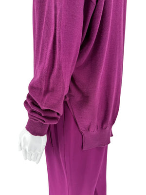 Stella McCartney Plum Knit Pullover & Pant Lounge Set – Size IT 42