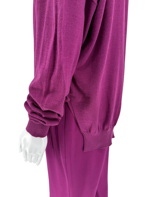 Stella McCartney Plum Knit Pullover & Pant Lounge Set – Size IT 42