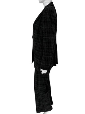 A-K-R-I-S Punto Charcoal Glen Plaid Blazer & Pants Set – Size 10