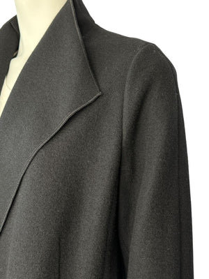 Agnona Black 100% Cashmere Open-Front Coat – Size IT 46 / US 10- NEW