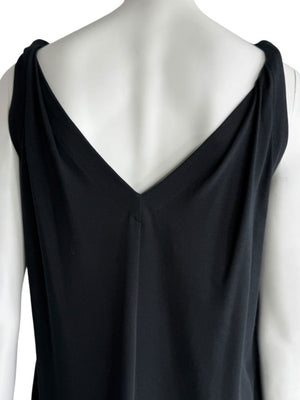 Brunello Cucinelli Black Twisted Strap Maxi Dress with Monili Detail – Size M