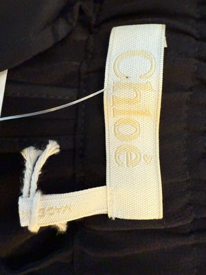 Chloé Black Relaxed Jogger Pants with Drawstring Waist - Size IT 42 / US 6