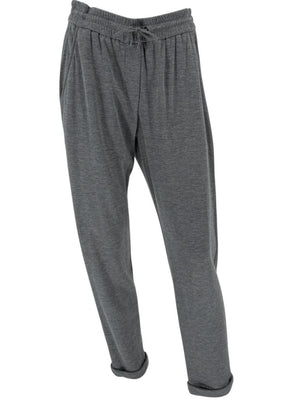 Brunello Cucinelli Grey Cotton-Silk Blend Knit Jogger Pants - Size L