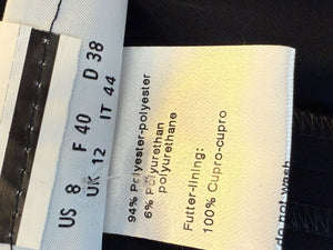 Akris Punto Navy Elastic Waist Trousers with Ankle Slit – Size US 8