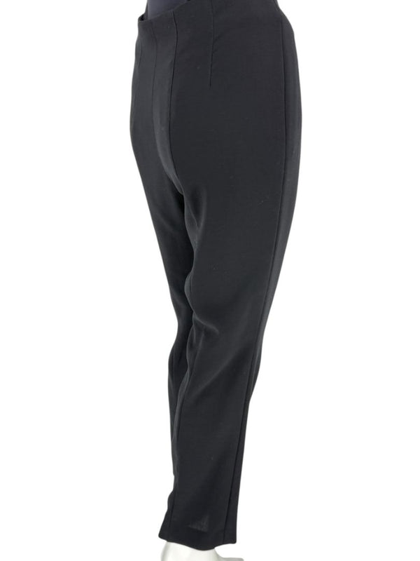 Akris Punto Black Cropped Pants with Velvet Side Stripe – Size US 8