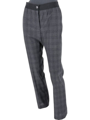 Akris Punto Grey Wool Suit with Purple Fleck Detailing – Size US 10