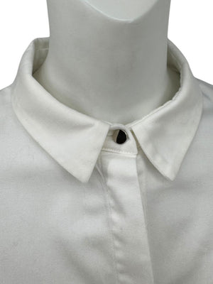 Pamella Roland White Button-Front Shirt – Large