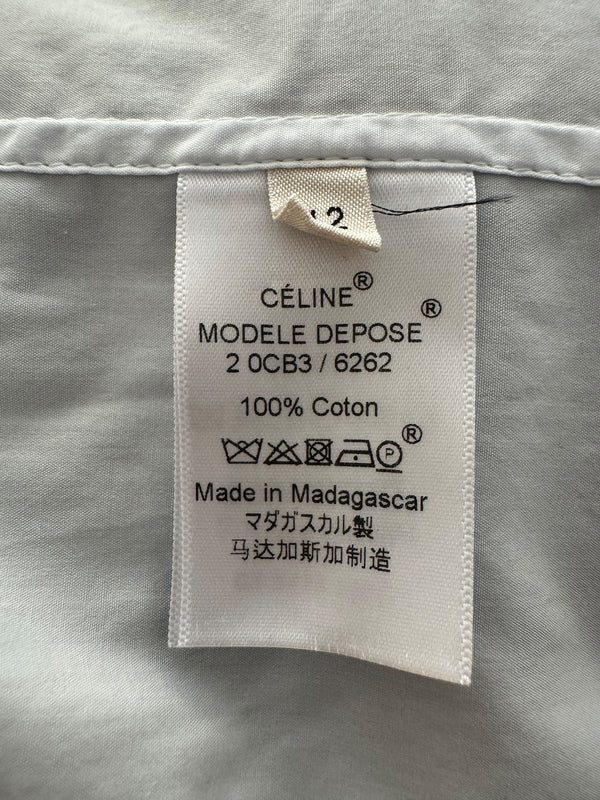 Celine Clean-Line Pale Blue Cotton Shirt with Concealed Placket – FR 42