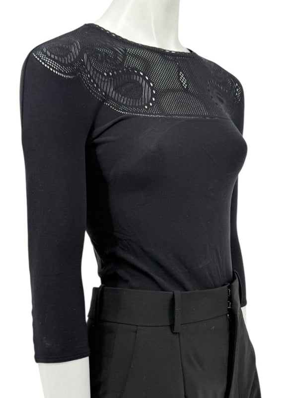 Wolford “Karlie” Black String Bodysuit – Size XS