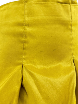 Pauw Amsterdam Chartreuse Silk Sculptural Skirt – Size 3
