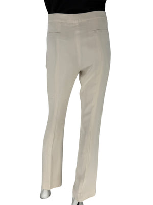 Pamella Roland Ivory Silk Tailored Pants – Fits Like XL