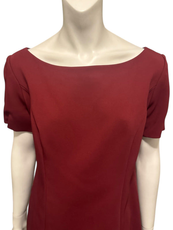 Pamella Roland Red Tailored Dress &amp; Jacket Set – L