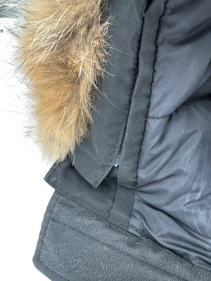 CANADA GOOSE Langford Parka w/ Coyote Fur Hood Color Black Sz XXL