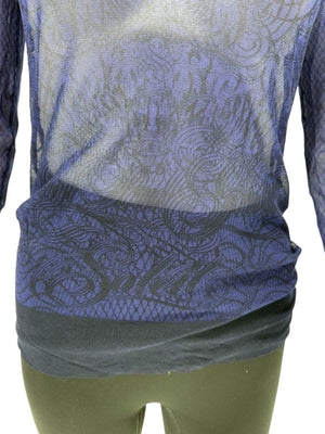 Jean Paul Gaultier Maille Femme Printed Mesh Top - Large