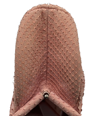 Chanel Python Timeless Clutch Pink