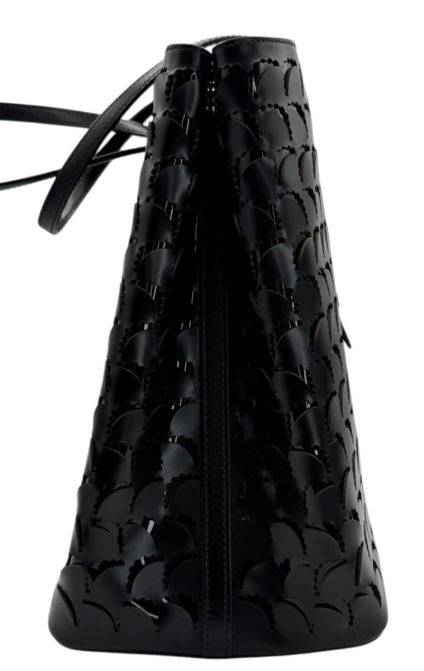Alaïa Large Mina Tote In Black Leather with Pouch