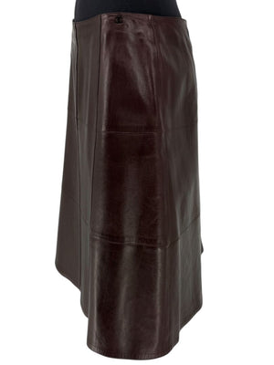 Chanel Chocolate Brown Lambskin Skirt – Size 42
