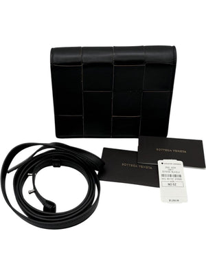 Bottega Veneta Black Lambskin Intrecciato Mini Bag