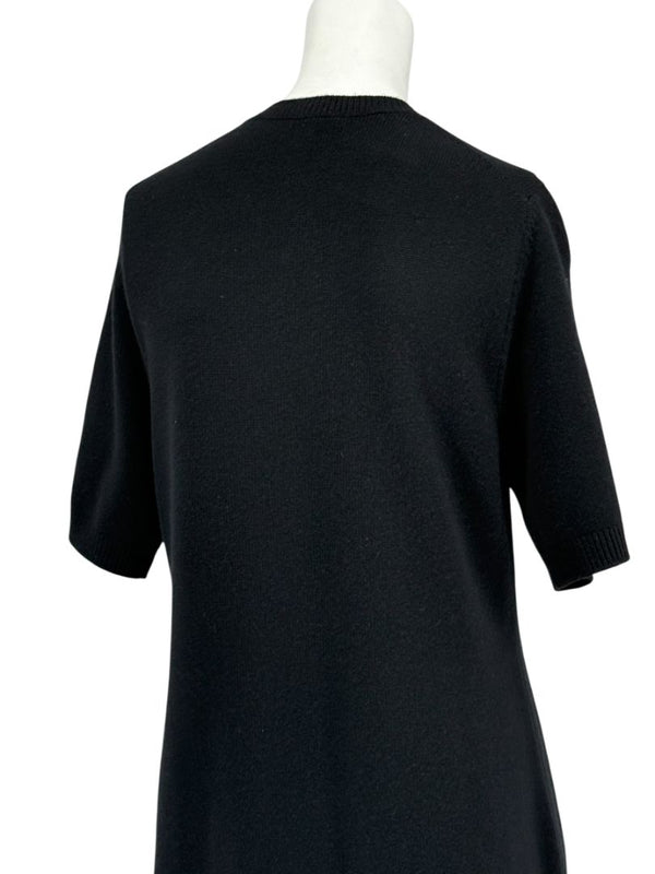 Louis Vuitton Black Cashmere Sweater Dress with Hardware Detail – Size L