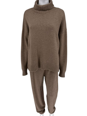 Max Mara Camel Brown Wool & Cashmere Knit Lounge Set – Size M