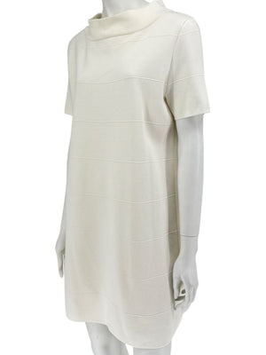 Max Mara Ivory Textured Knit Shift Dress – Size L