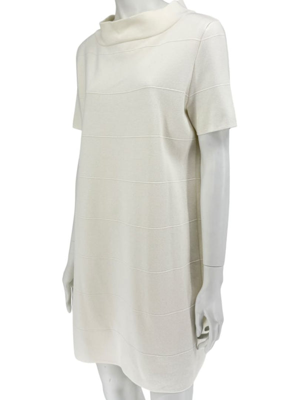 Max Mara Ivory Textured Knit Shift Dress – Size L