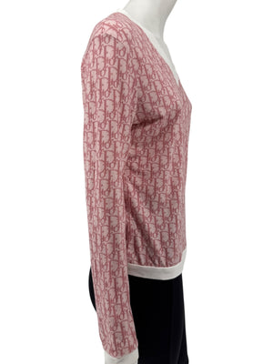 Christian Dior by John Galliano Diorissimo V-Neck Long Sleeve Shirt – Size FR 44