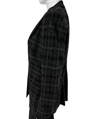 A-K-R-I-S Punto Charcoal Glen Plaid Blazer & Pants Set – Size 10