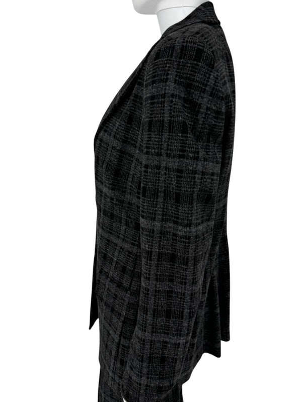 A-K-R-I-S Punto Charcoal Glen Plaid Blazer & Pants Set – Size 10