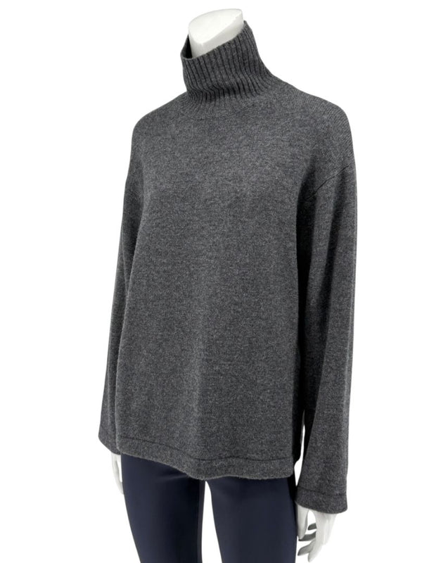S MaxMara Charcoal Wool-Cashmere Turtleneck Sweater – Size S